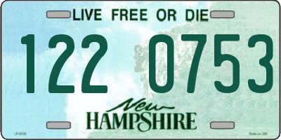 NH license plate 1220753