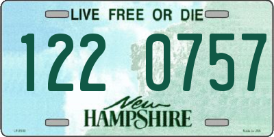 NH license plate 1220757