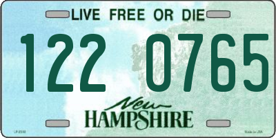 NH license plate 1220765