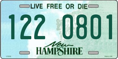 NH license plate 1220801