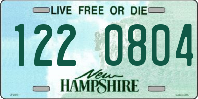 NH license plate 1220804