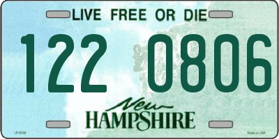NH license plate 1220806