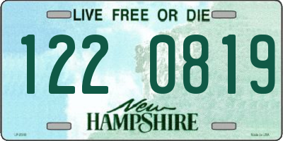 NH license plate 1220819