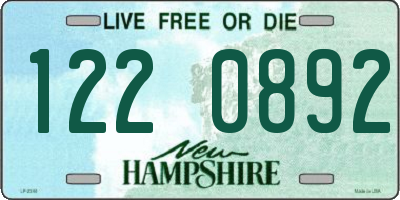 NH license plate 1220892