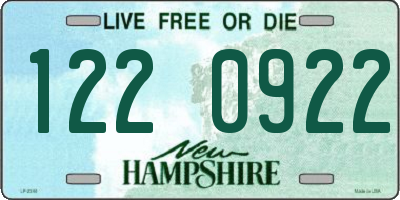 NH license plate 1220922