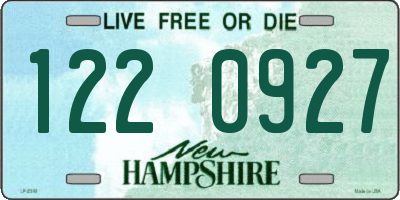 NH license plate 1220927