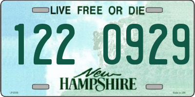 NH license plate 1220929