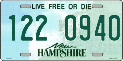 NH license plate 1220940