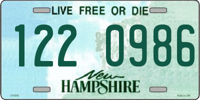 NH license plate 1220986