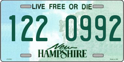 NH license plate 1220992