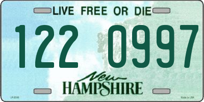 NH license plate 1220997