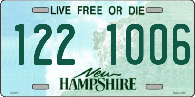 NH license plate 1221006
