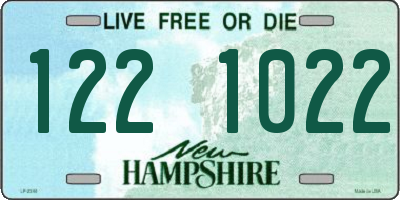 NH license plate 1221022