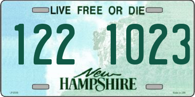 NH license plate 1221023