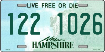 NH license plate 1221026