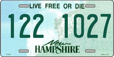 NH license plate 1221027