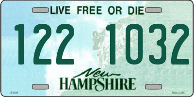 NH license plate 1221032