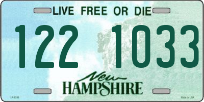 NH license plate 1221033