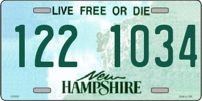 NH license plate 1221034