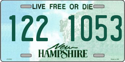 NH license plate 1221053