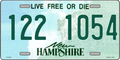 NH license plate 1221054