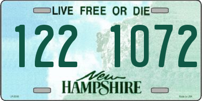 NH license plate 1221072