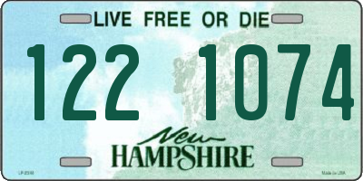NH license plate 1221074