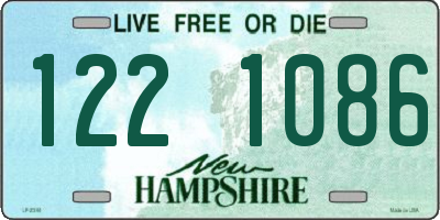 NH license plate 1221086