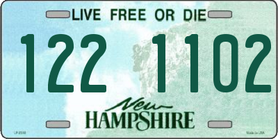 NH license plate 1221102