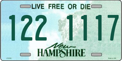NH license plate 1221117