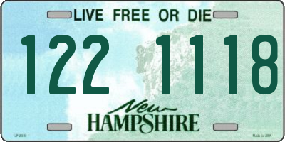 NH license plate 1221118