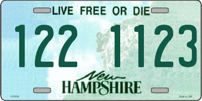 NH license plate 1221123