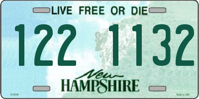 NH license plate 1221132