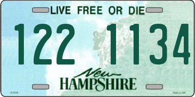 NH license plate 1221134