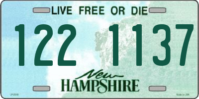NH license plate 1221137