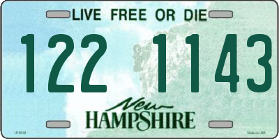 NH license plate 1221143