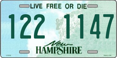 NH license plate 1221147