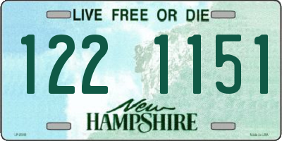 NH license plate 1221151