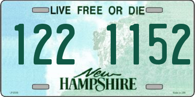 NH license plate 1221152