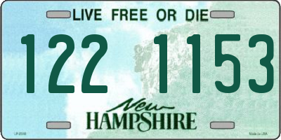 NH license plate 1221153