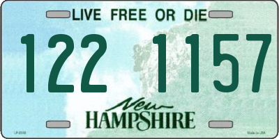 NH license plate 1221157