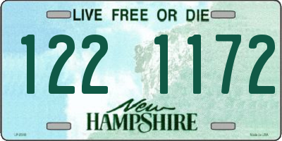NH license plate 1221172
