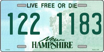 NH license plate 1221183