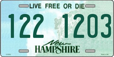 NH license plate 1221203