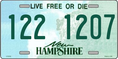 NH license plate 1221207