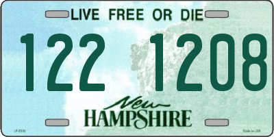NH license plate 1221208