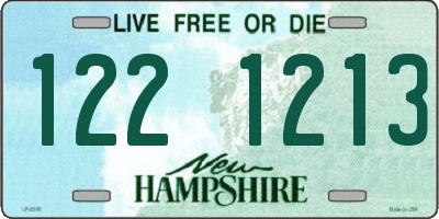 NH license plate 1221213
