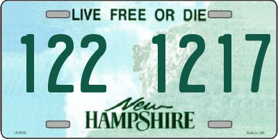 NH license plate 1221217