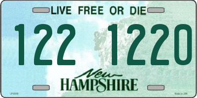 NH license plate 1221220