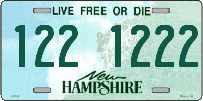 NH license plate 1221222